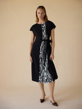 Fit & Flare Abstract Animal Print Midi Dress