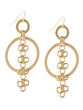 Clover Charm Matte Gold Earrings