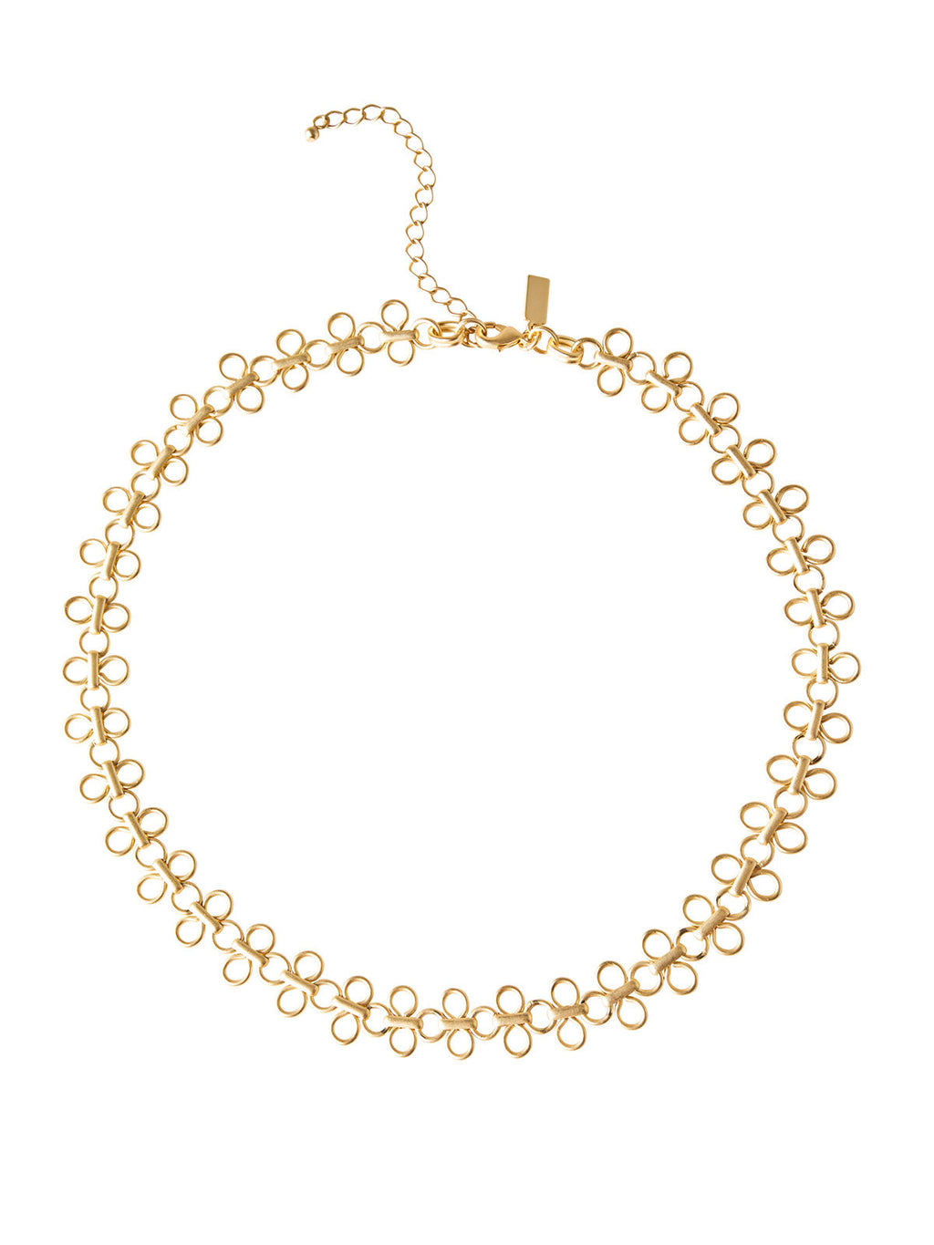 Matte Gold Clover Charm Necklace