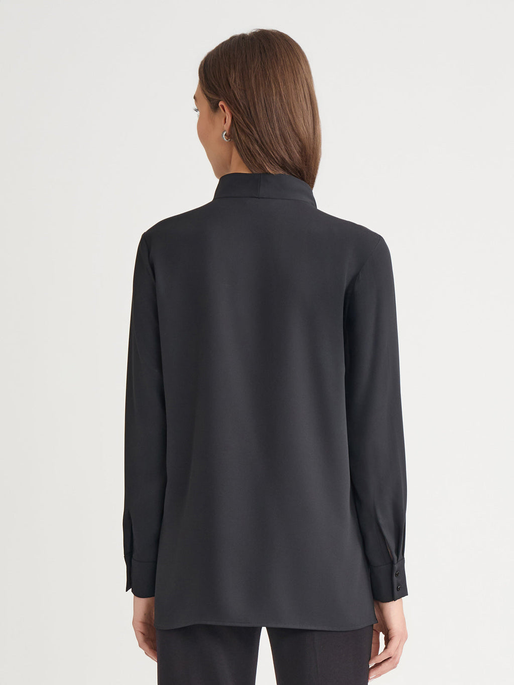 Floral Embroidered Crepe de Chine Tunic - True Fit