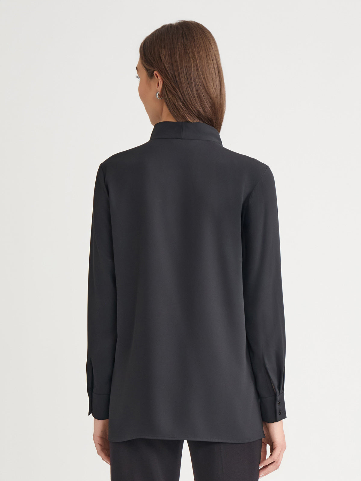 Floral Embroidered Crepe de Chine Tunic - True Fit
