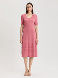 A-Line Ribbed Soft Knit Midi Dress - True Fit