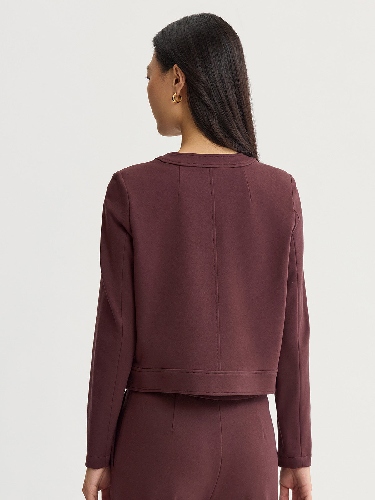 Heritage LuxeStretch Ponte Sport Jacket, Mahogany