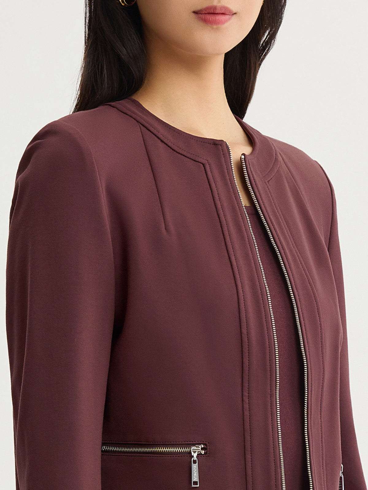 Heritage LuxeStretch Ponte Sport Jacket, Mahogany