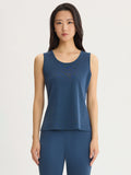 Double Scoop Neck Mylana Knit Tank, Stardust