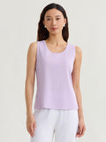 Double Scoop Neck Mylana Knit Tank, Lavender
