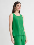 Classic Crepe de Chine Tank Top, Clover Field