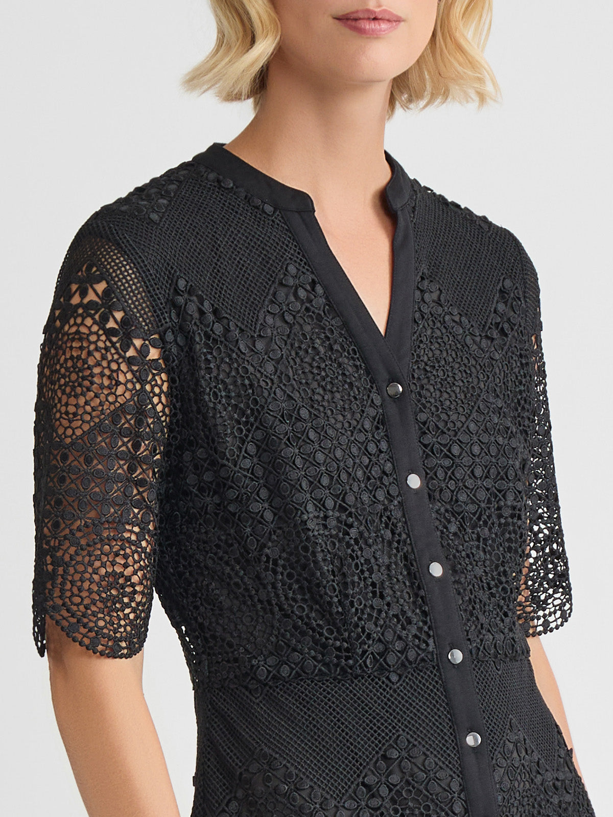 A-Line Tiered Laced Woven Midi Dress