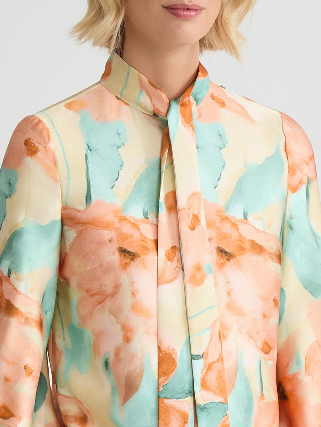 Floral Printed Crepe de Chine Blouse