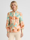 Floral Printed Crepe de Chine Blouse