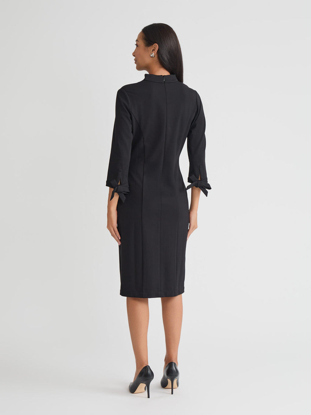 LuxeStretch Ponte Tie Sleeve Sheath Dress - True Fit