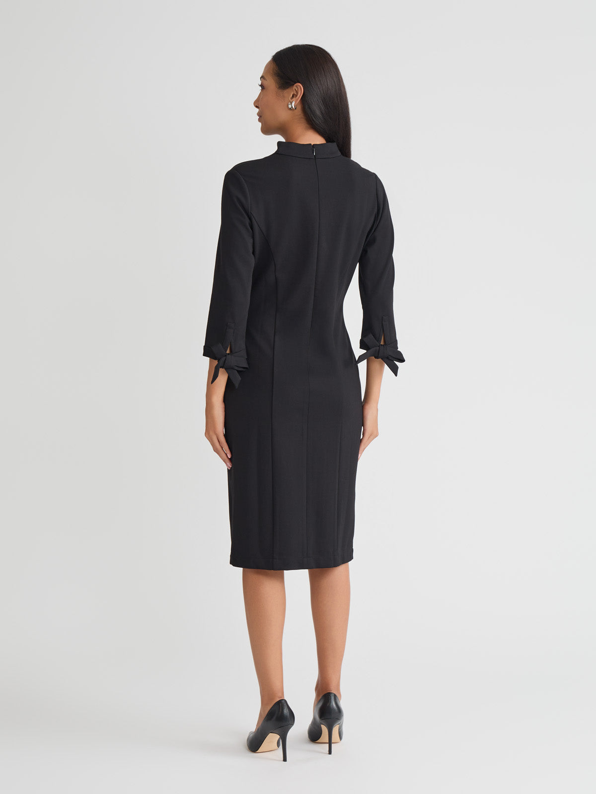 LuxeStretch Ponte Tie Sleeve Sheath Dress - True Fit