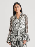 Marble Print Silk Tunic