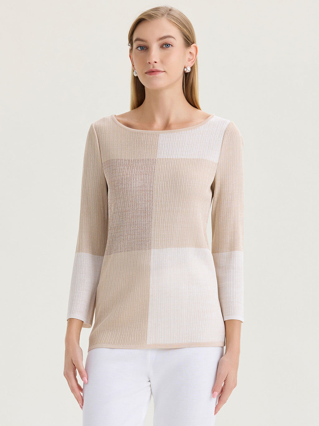 Pearlescence Colorblock Knit Tunic