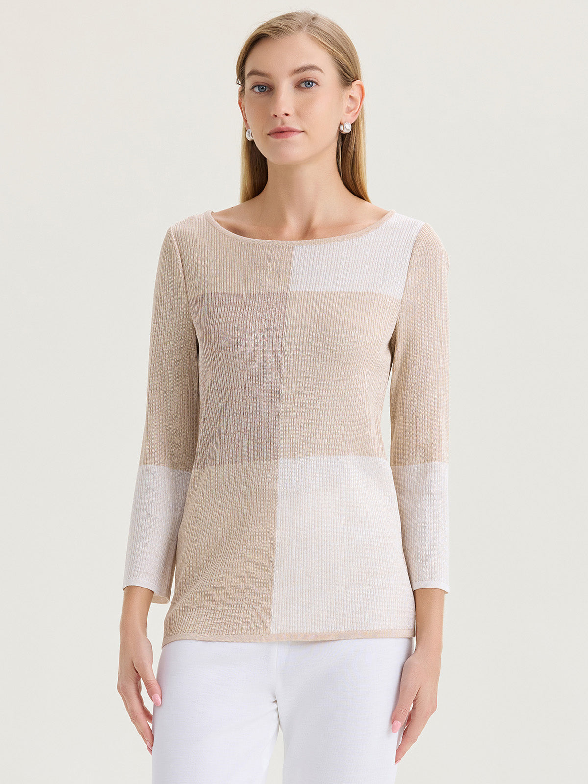 Pearlescence Colorblock Knit Tunic