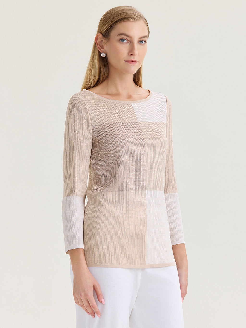 Pearlescence Colorblock Knit Tunic