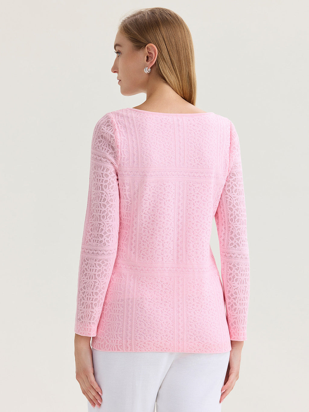 Lined Tonal Burnout Soft Knit Tunic
