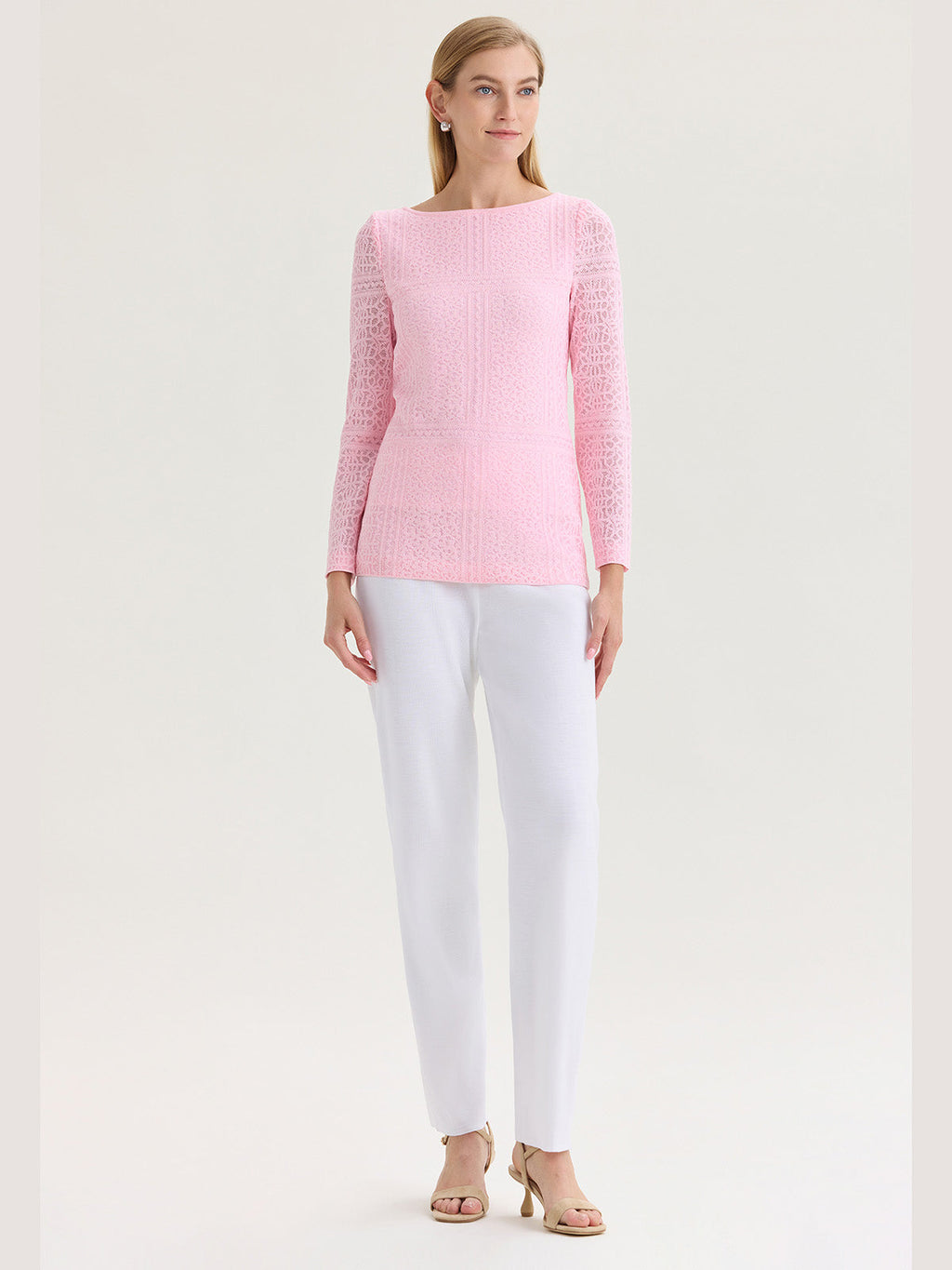 Lined Tonal Burnout Soft Knit Tunic