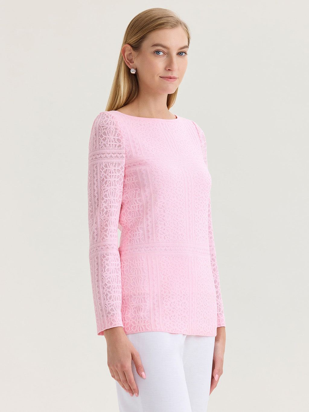 Lined Tonal Burnout Soft Knit Tunic