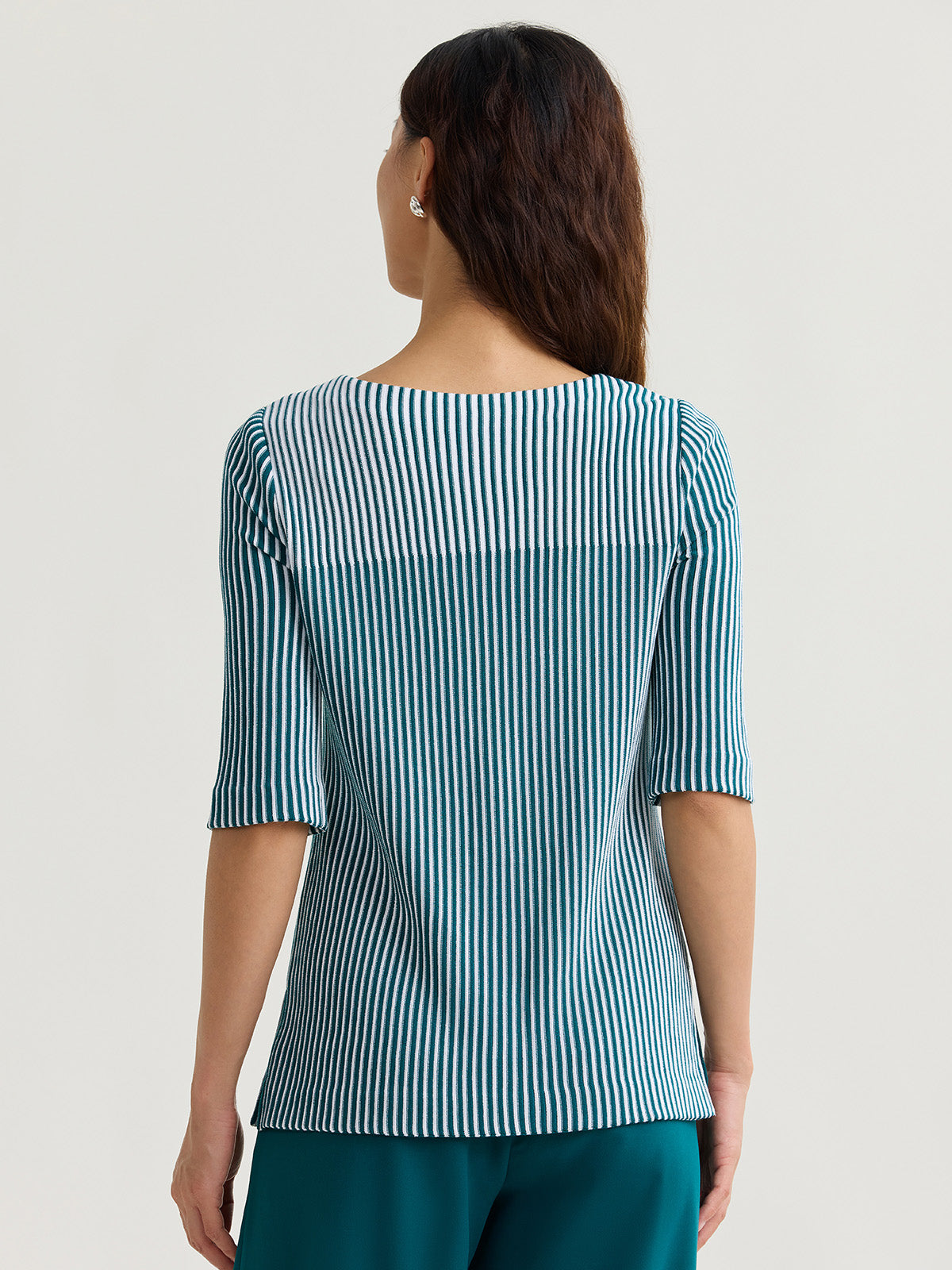 Linear Stripe Soft Knit Tunic