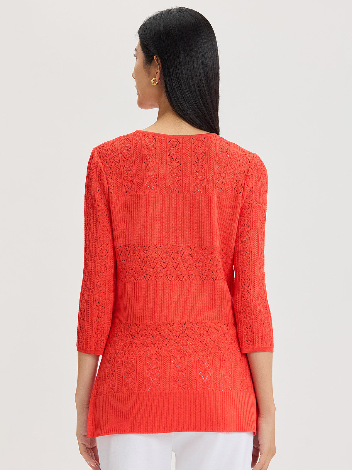 Classic Lined Pointelle Soft Knit Tunic
