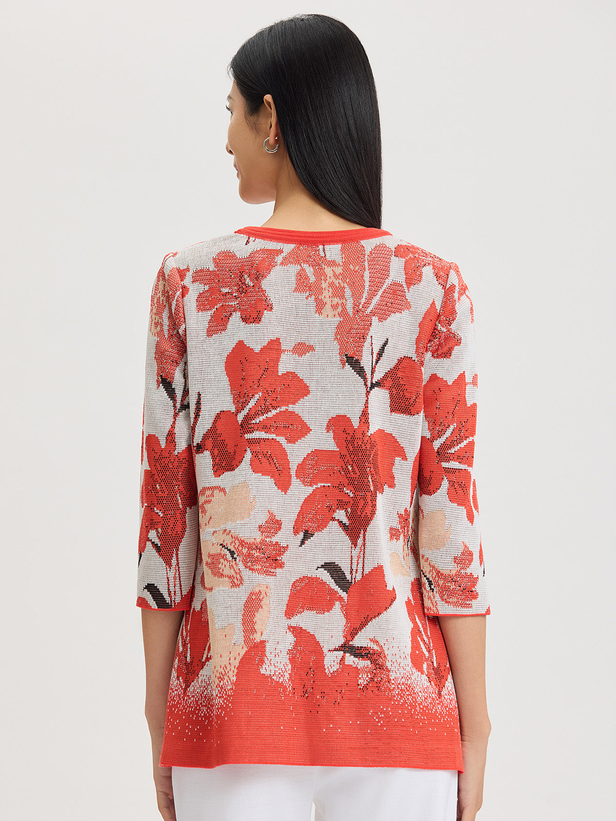 Heritage Floral Jacquard Flat Knit Jacket