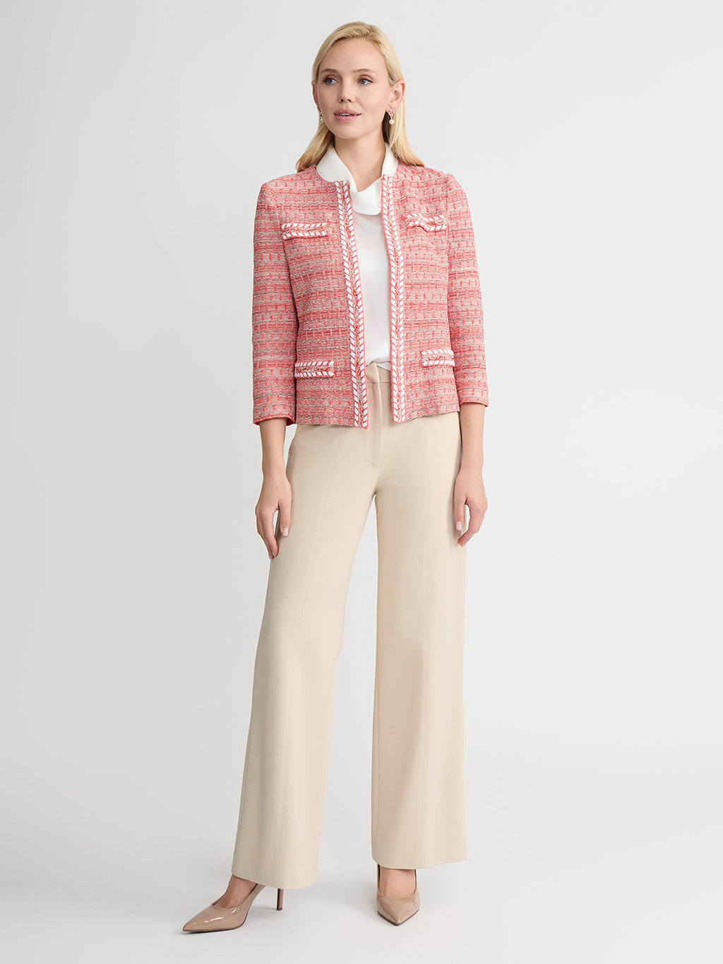 Heritage Whipstitch Trim Knit Jacket