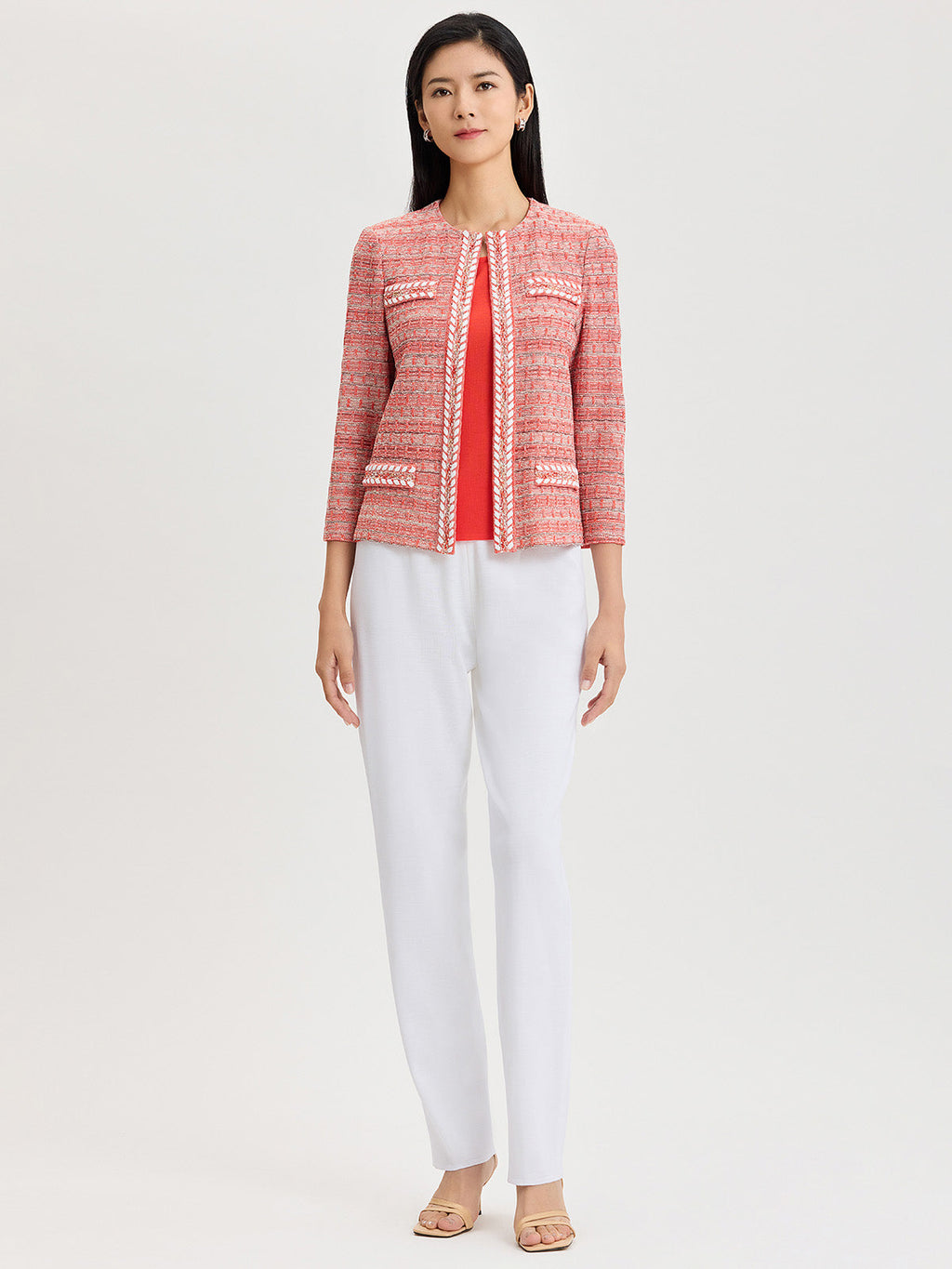Heritage Whipstitch Trim Knit Jacket