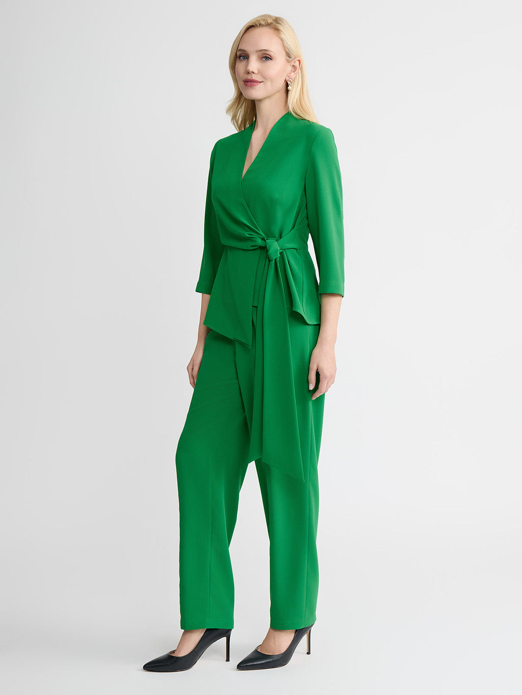 Crepe de Chine Wrap Blouse