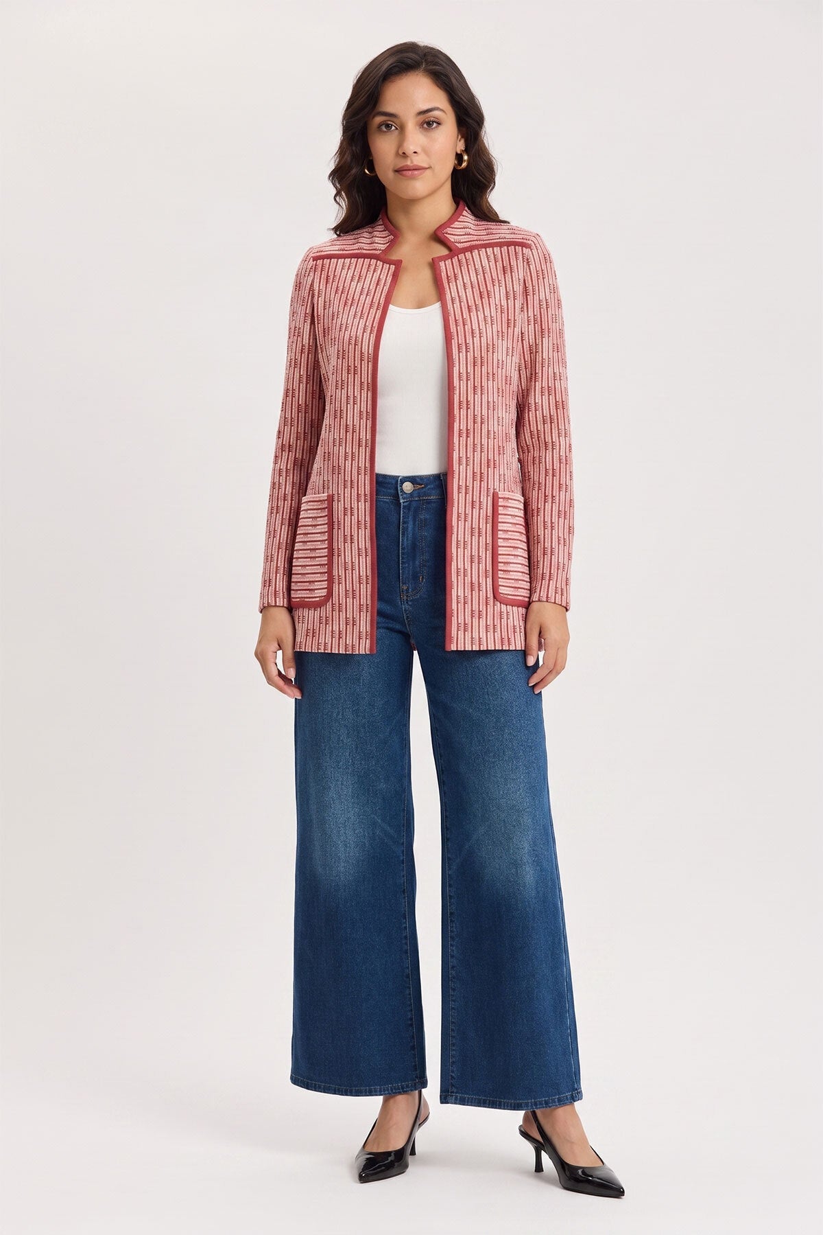 Heritage Contrast Trim Knit Jacket