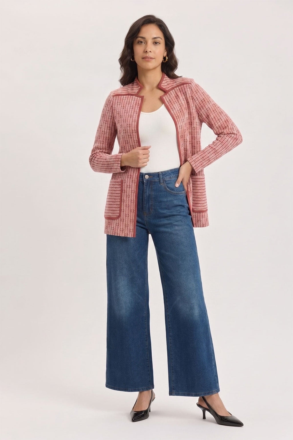 Heritage Contrast Trim Knit Jacket