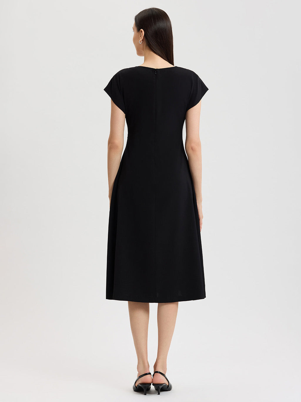 Fit & Flare Abstract Animal Print Midi Dress