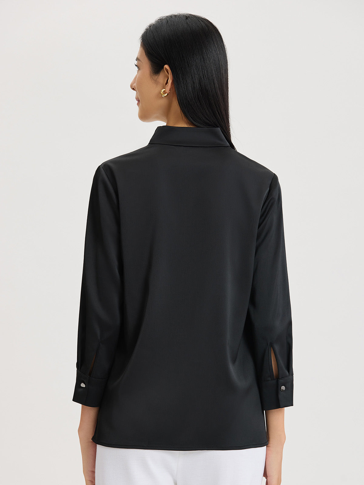 Embroidered Crepe de Chine Blouse