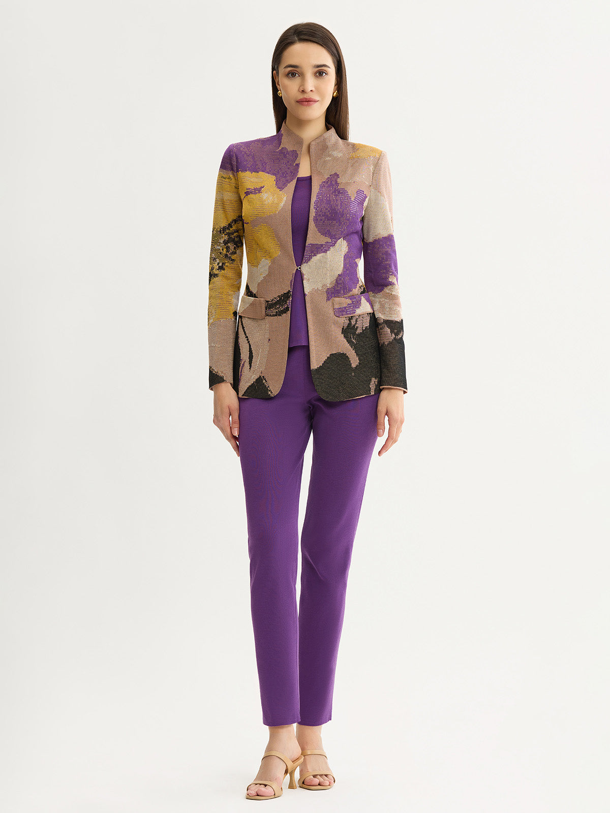 Nancy Slim Leg Mylana Knit Pant, Fresh Purple