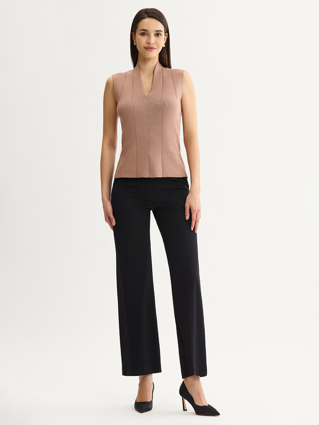 V-Neck Princess Seam Tank