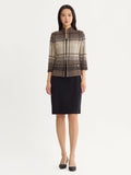 Heritage Ombre Grid Flat Knit Jacket