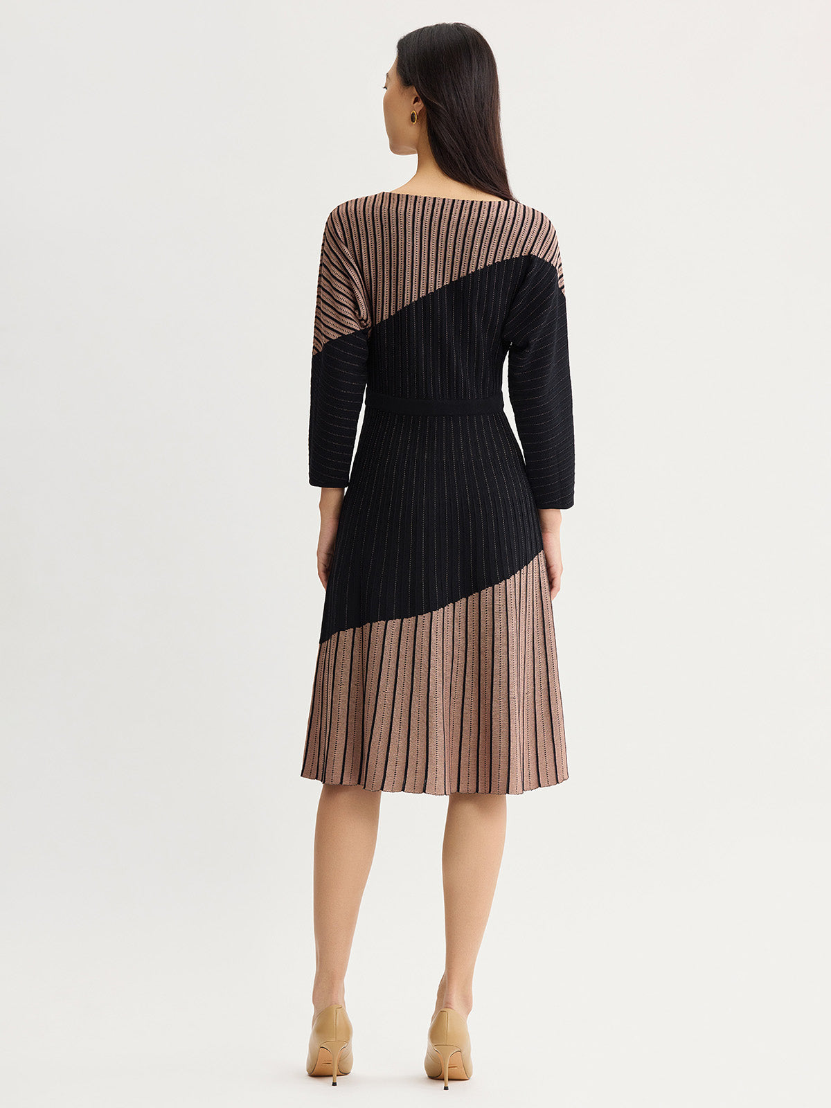 Fit & Flare Dolman Sleeve Soft Knit Midi Dress