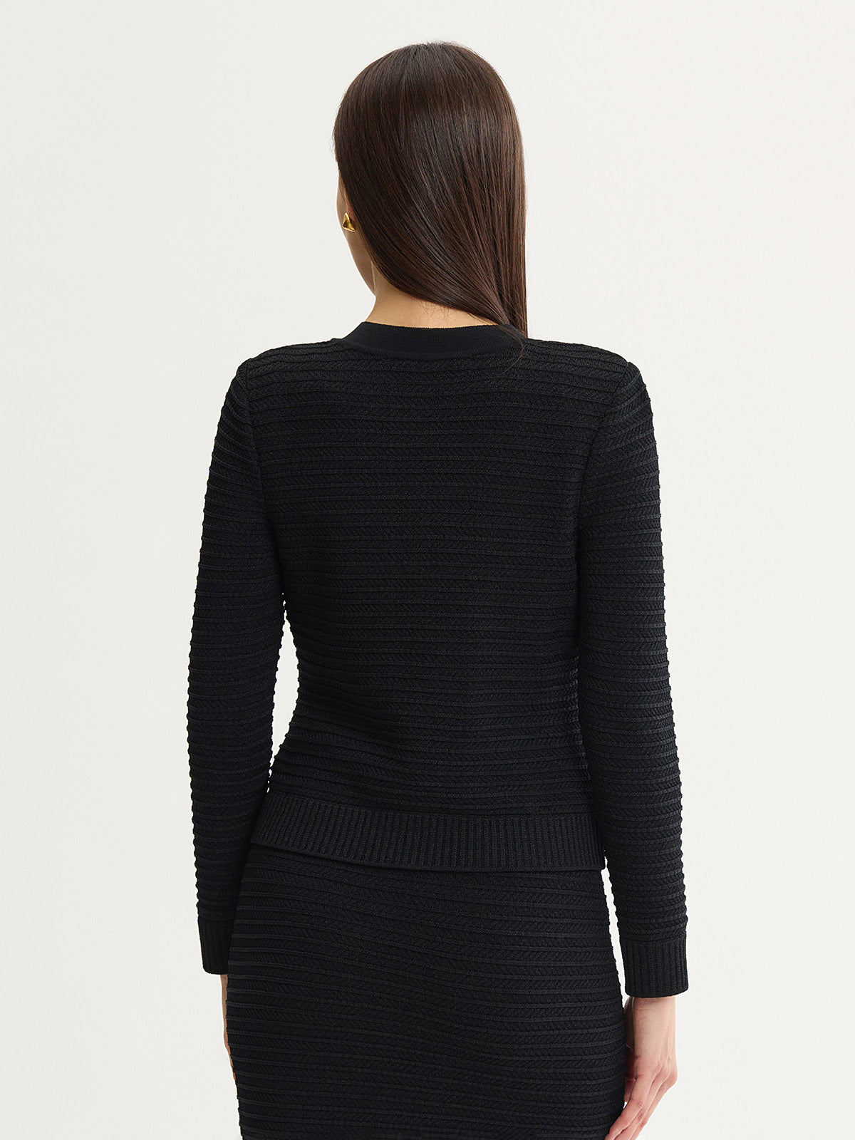 Heritage Monochromatic Ottoman Knit Jacket