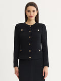 Heritage Monochromatic Ottoman Knit Jacket