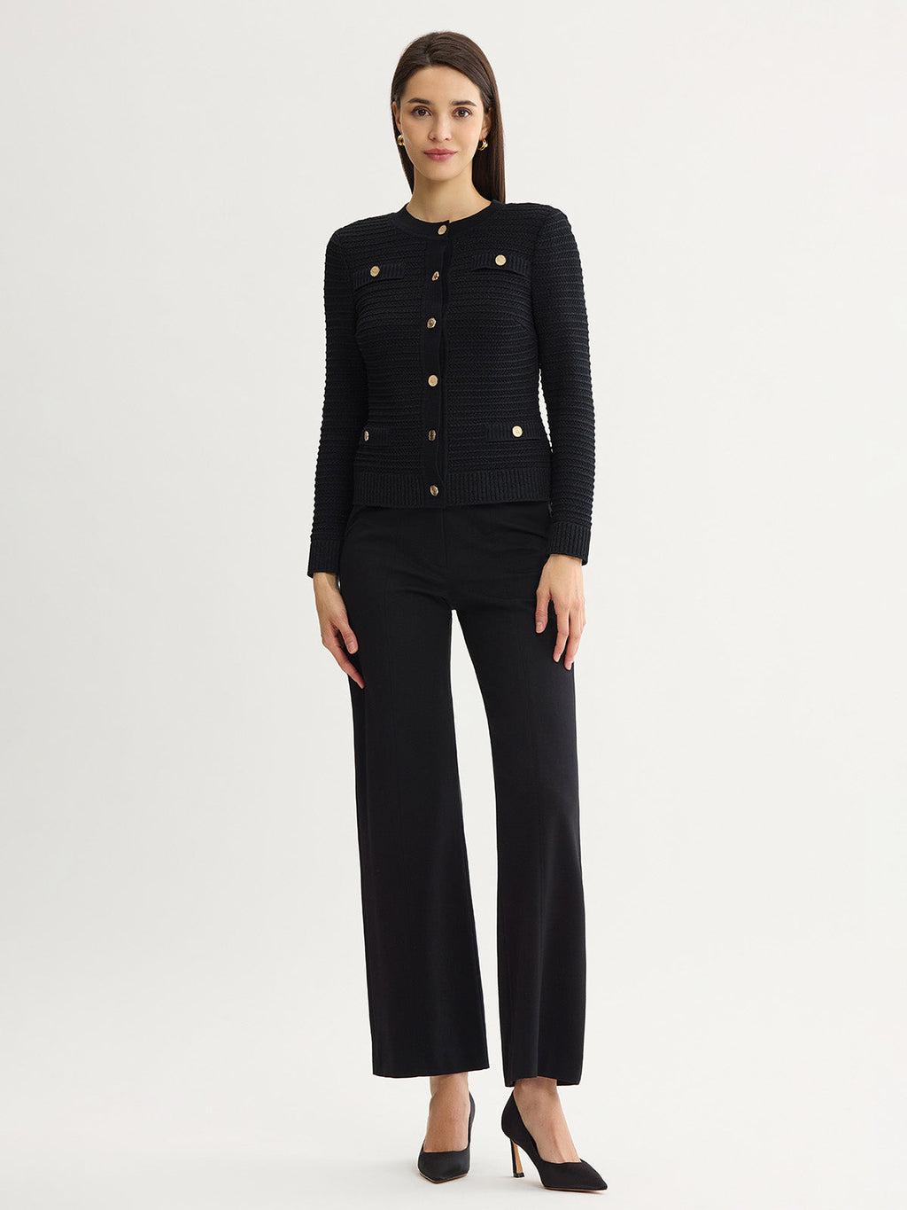 Heritage Monochromatic Ottoman Knit Jacket