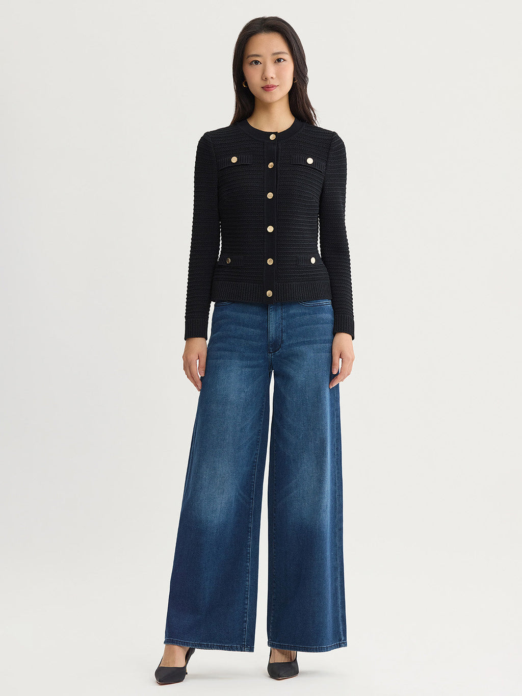 Heritage Monochromatic Ottoman Knit Jacket