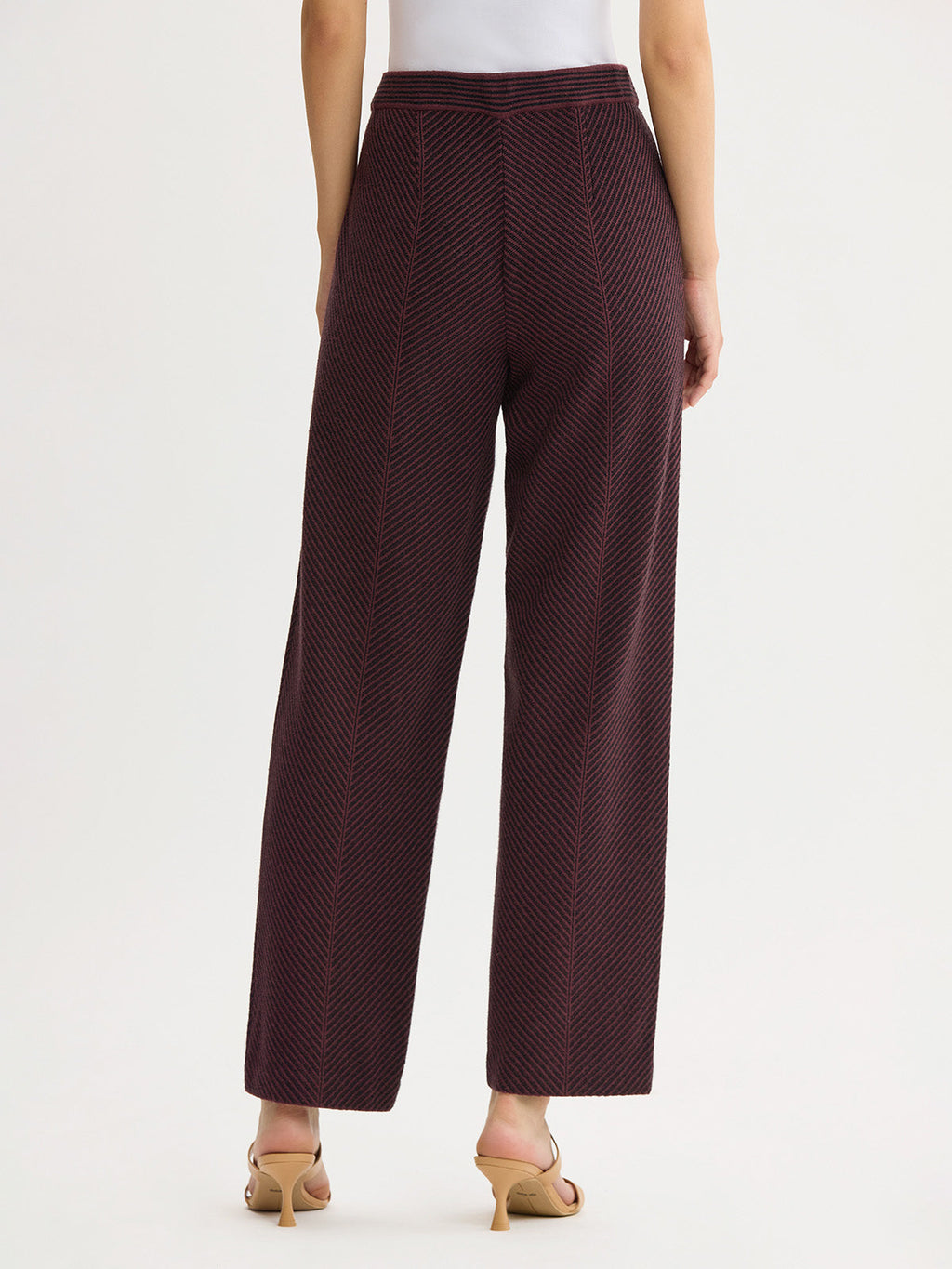 Chevron Straight Leg Knit Pants