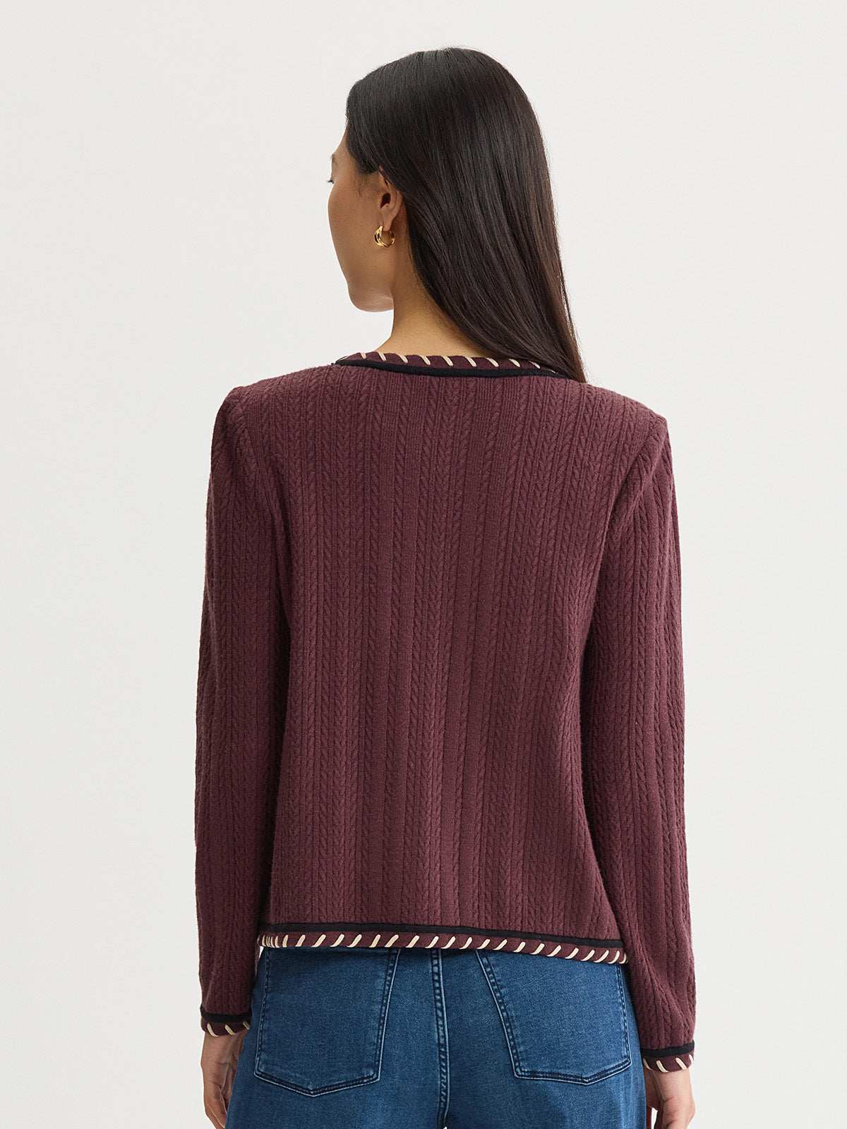 Heritage Whipstitch Cable Knit Jacket