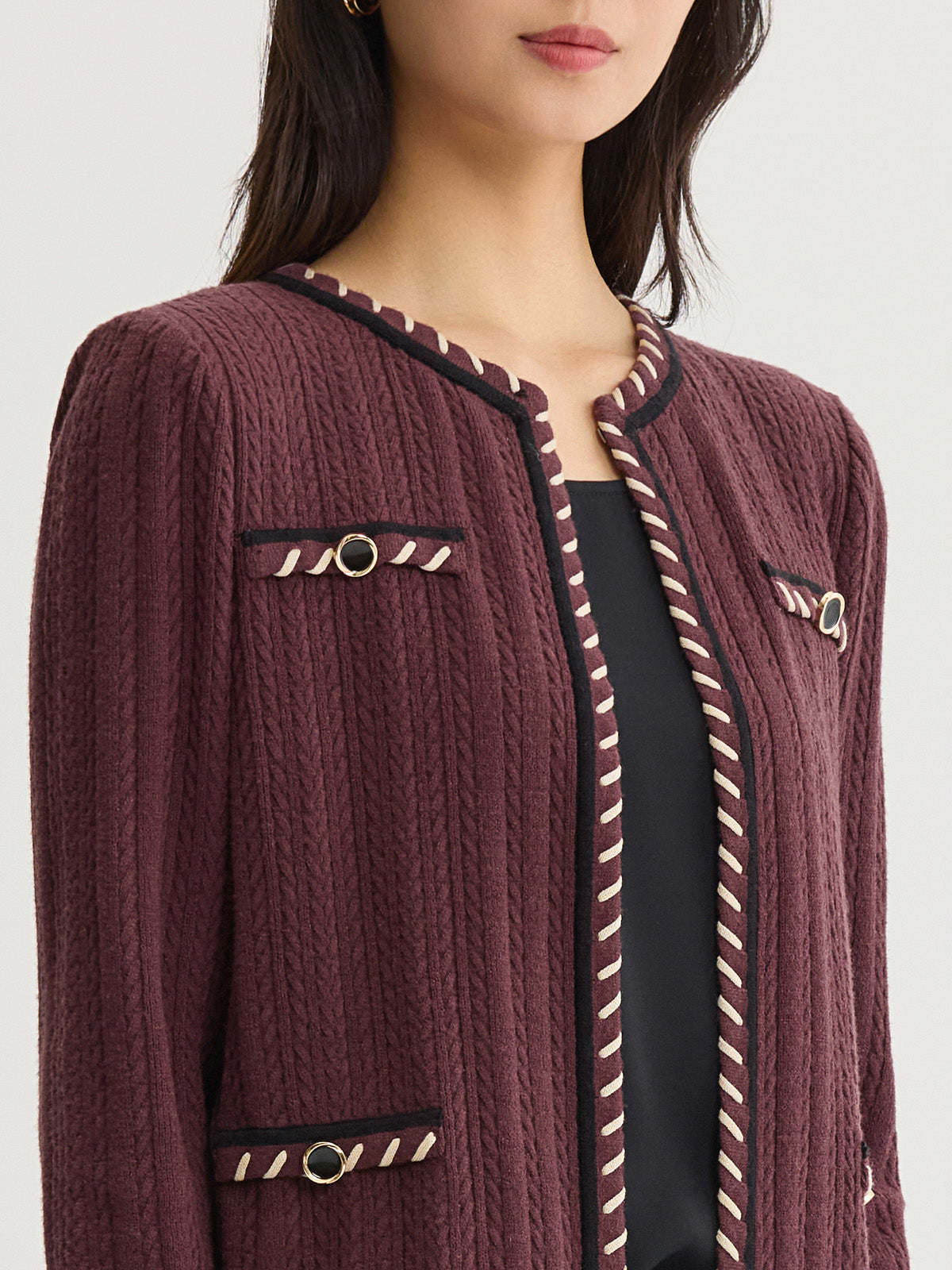 Heritage Whipstitch Cable Knit Jacket