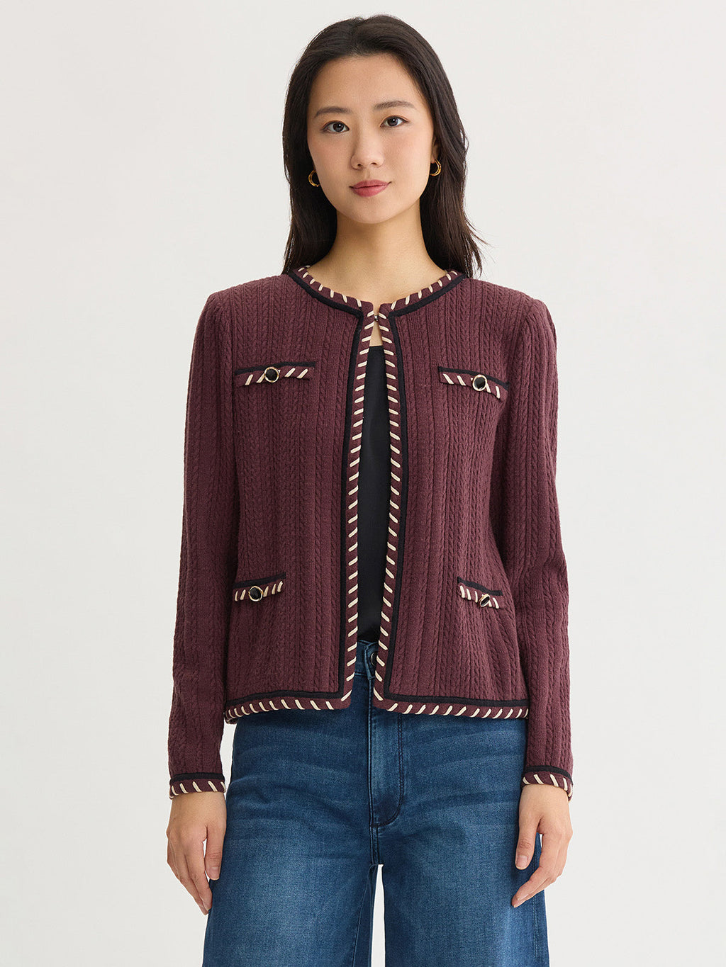 Heritage Whipstitch Cable Knit Jacket
