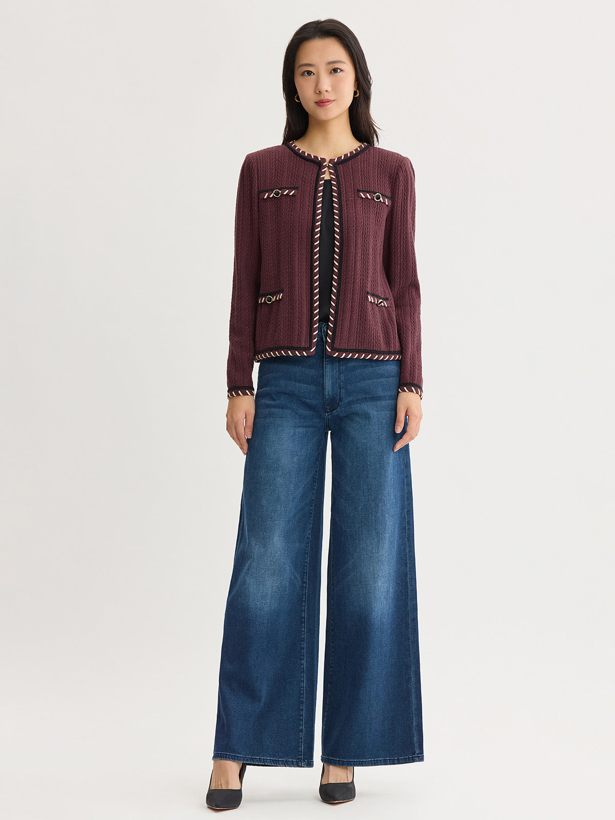 Heritage Whipstitch Cable Knit Jacket