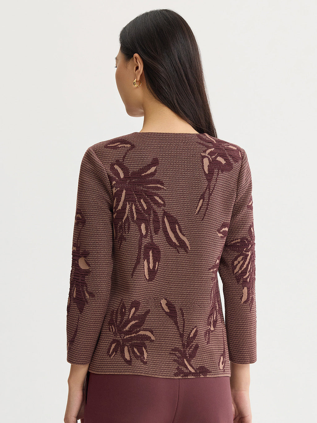 Heritage Floral Jacquard Flat Knit Jacket