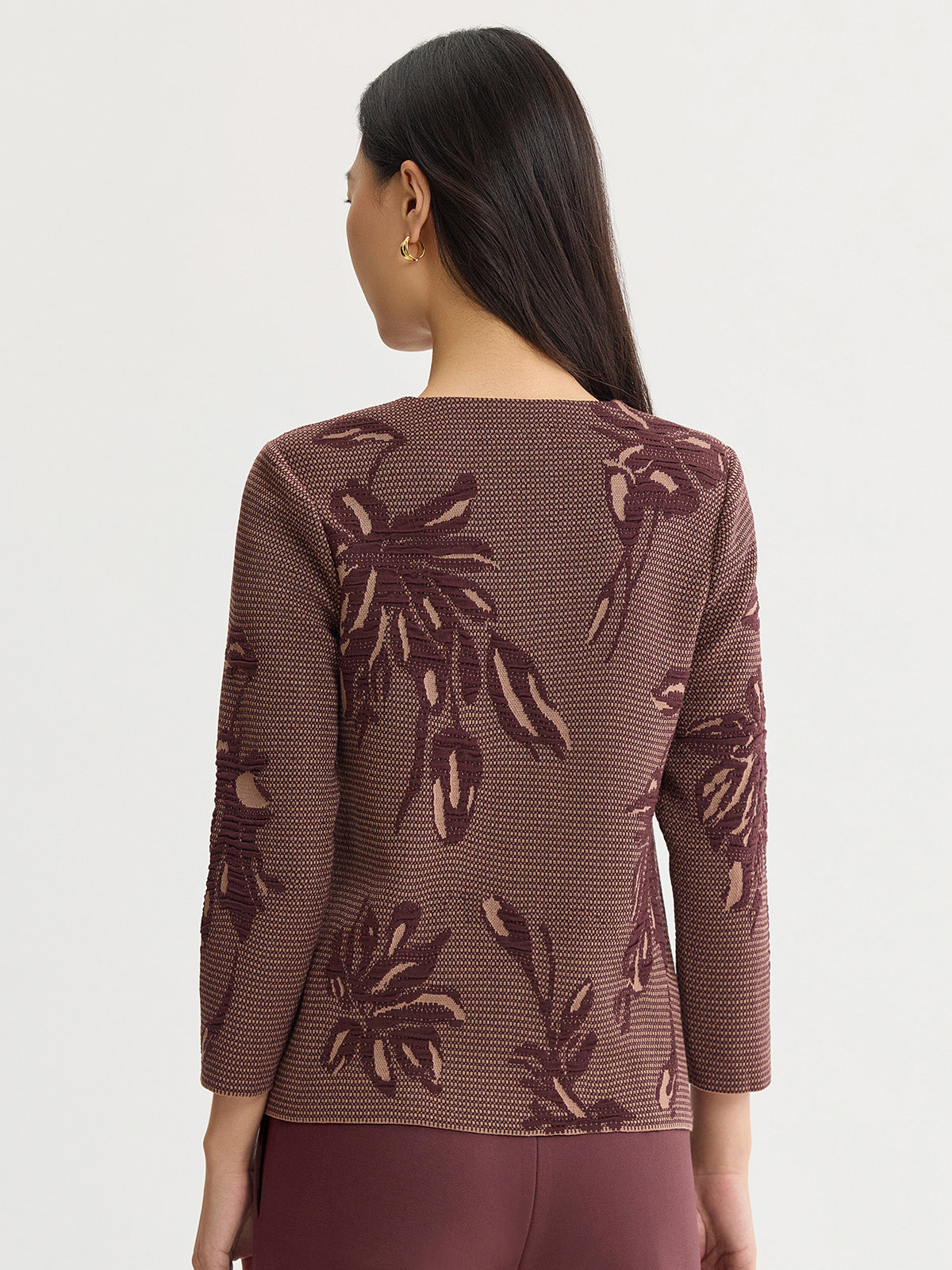 Heritage Floral Jacquard Flat Knit Jacket