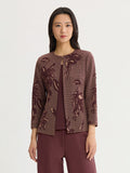Heritage Floral Jacquard Flat Knit Jacket