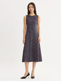 Sleeveless A-Line Ribbon Knit Maxi Dress
